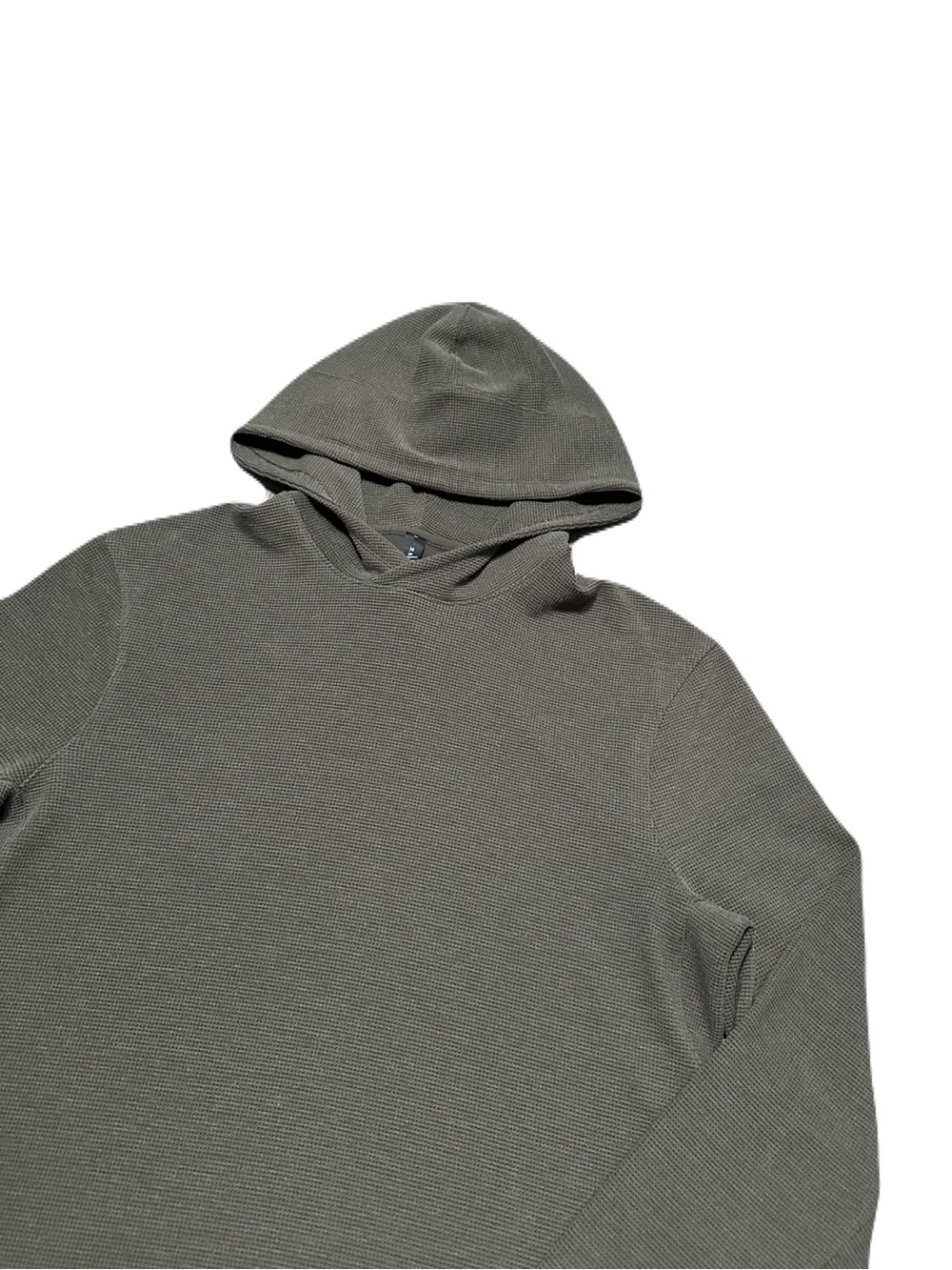 Lululemon Shift Stitch Waffle Knit Hoodie Pullover Sweatshirt Mens M Dark Olive - Picture 3 of 7